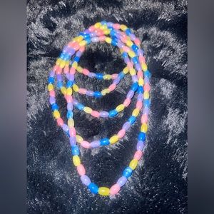 Multicolor 100% genuine jade 60” necklace